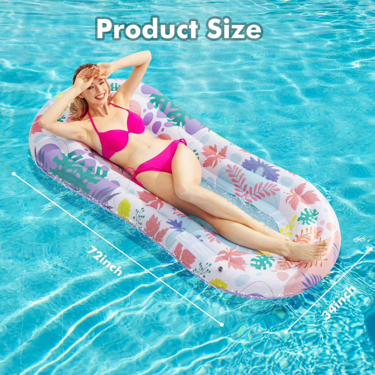 2 Pack Inflatable Pool Floats Lounger R537