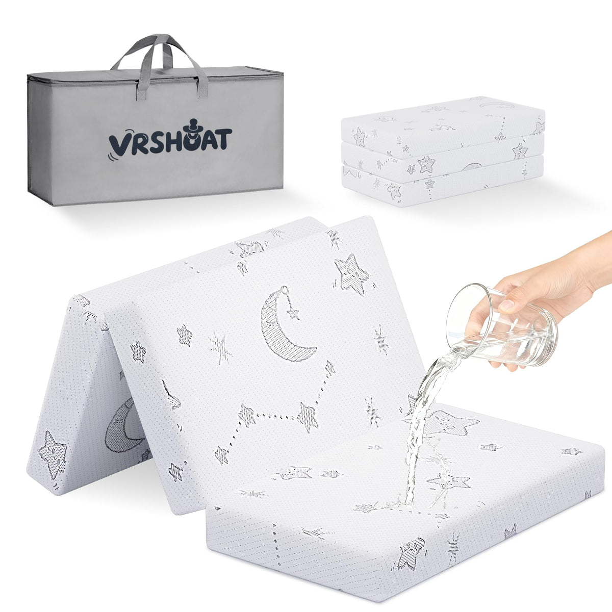 Portable Pack and Play Mattress with Washable Cover H36405