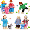 Wooden Dollhouse Family Set Mini People A288486