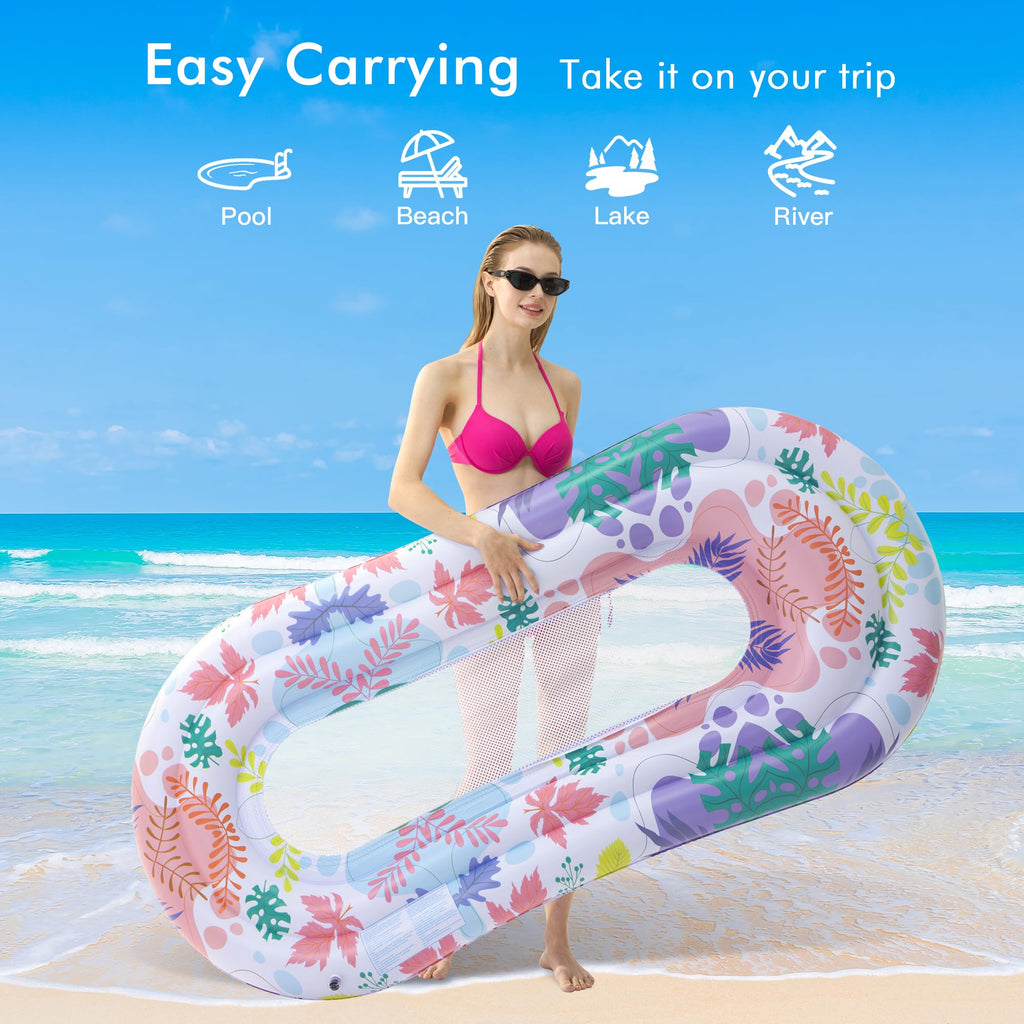 2 Pack Inflatable Pool Floats Lounger R537