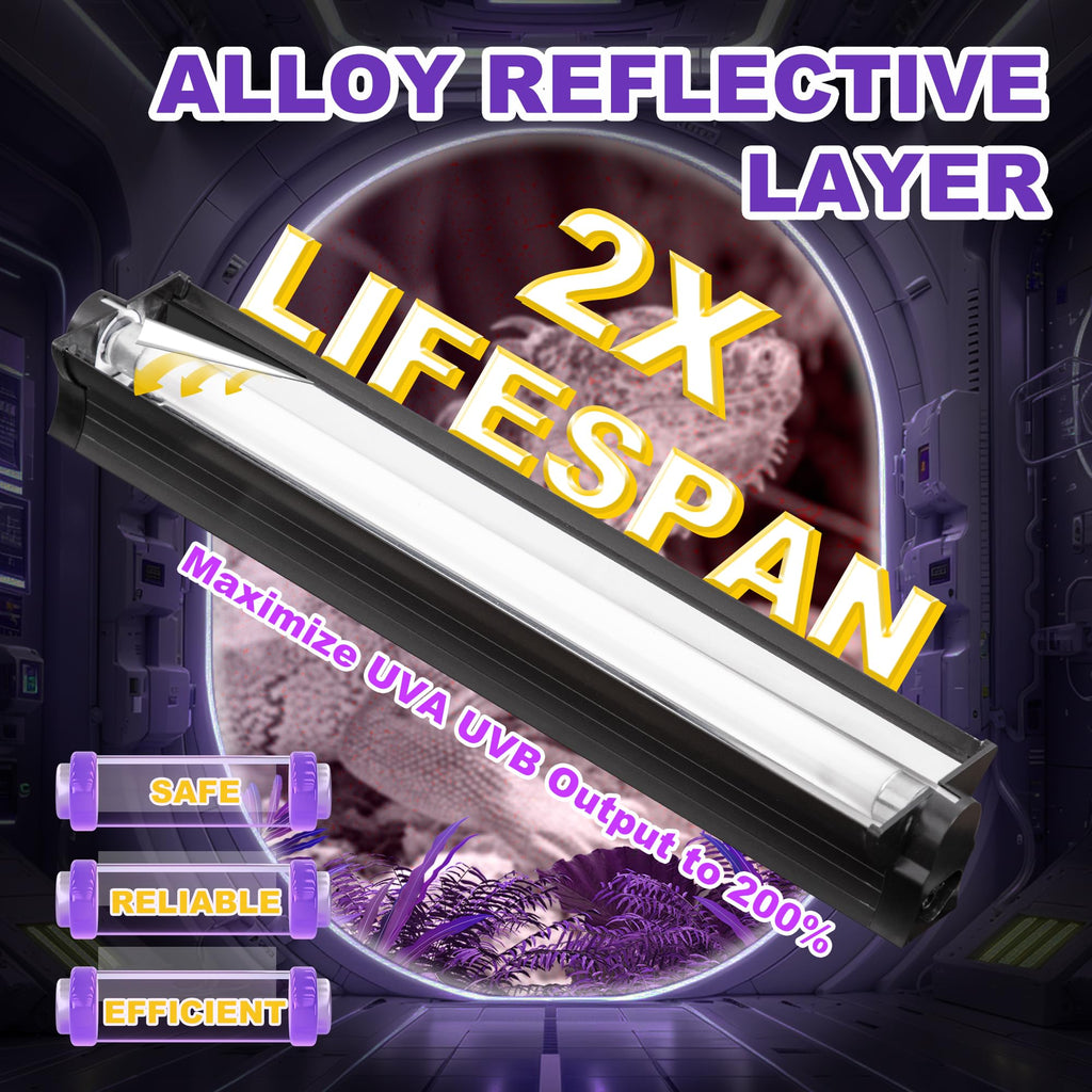 8W T5 HO UVB Fluorescent Light Fixture Combo Kit N385