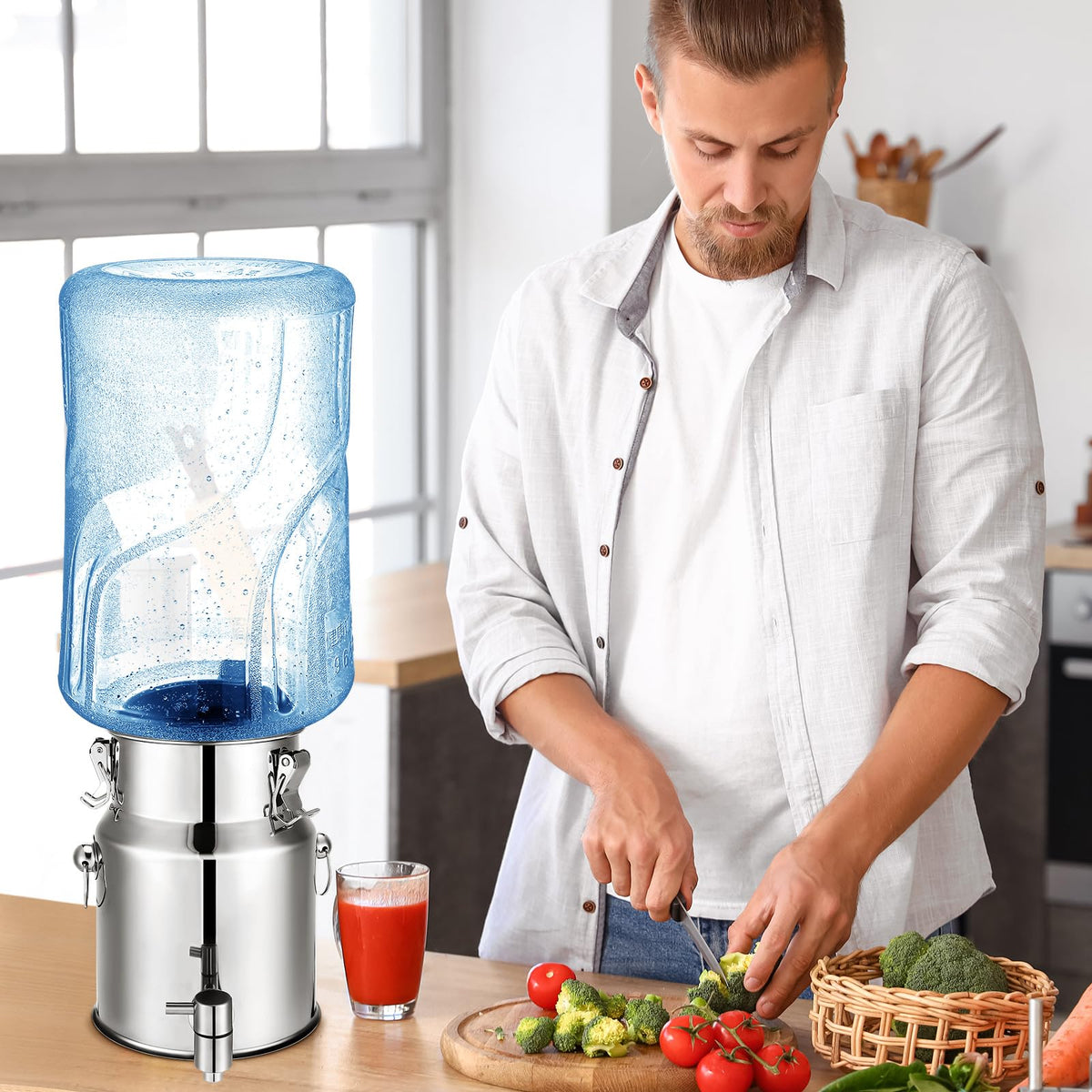 1.3 Gallon Stainless Steel Water Dispenser with Spigot J59743