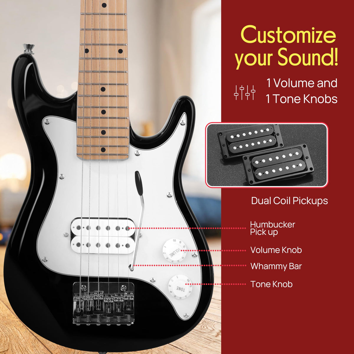 Kids Electric Guitar Starter Kit with Amplifier M27555