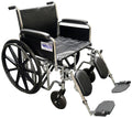 22" Heavy Duty Chrome Wheelchair with Removable Full Arms W235