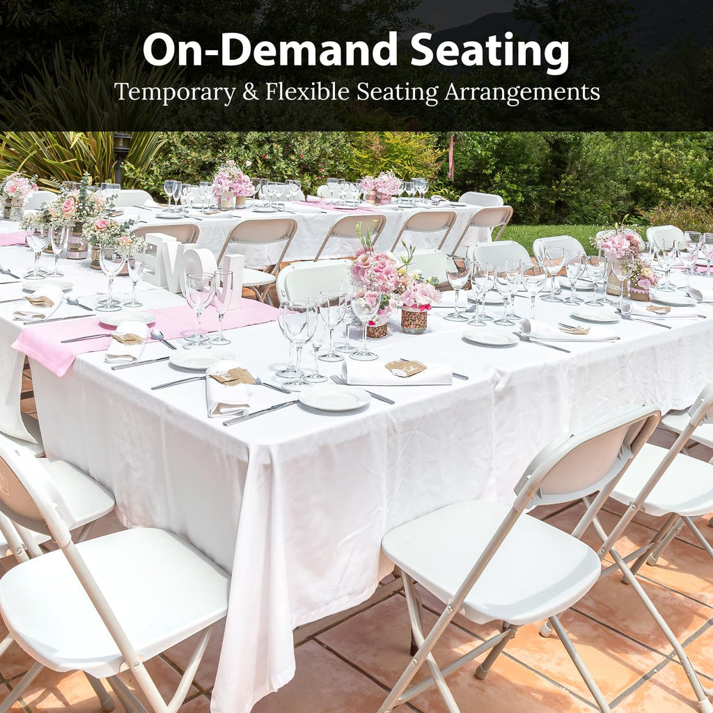 White Foldable Plastic Chair 9 Pack E3533
