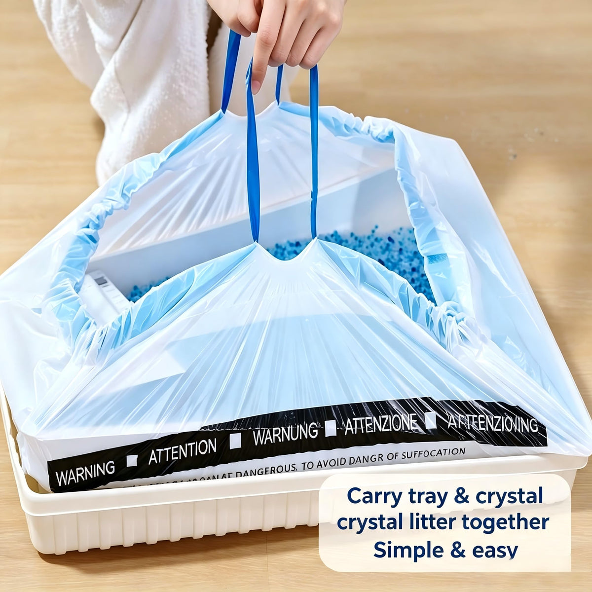 Crystal Cat Litter and Disposable Litter Trays 5 Sets N725888