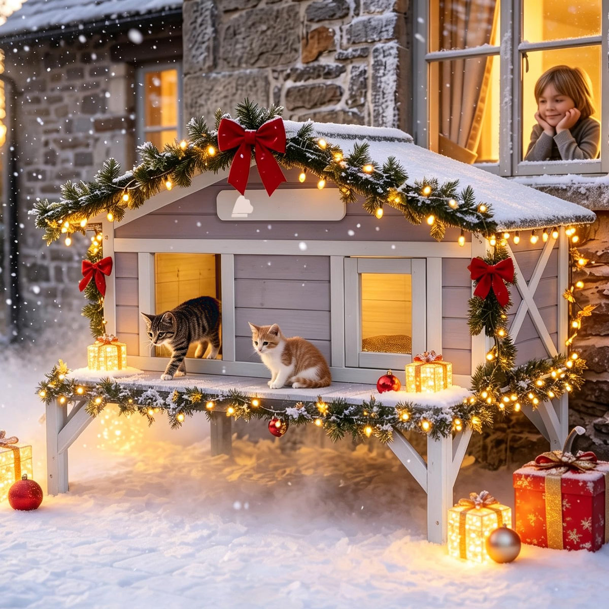 Waterproof Heated Cat House N20053
