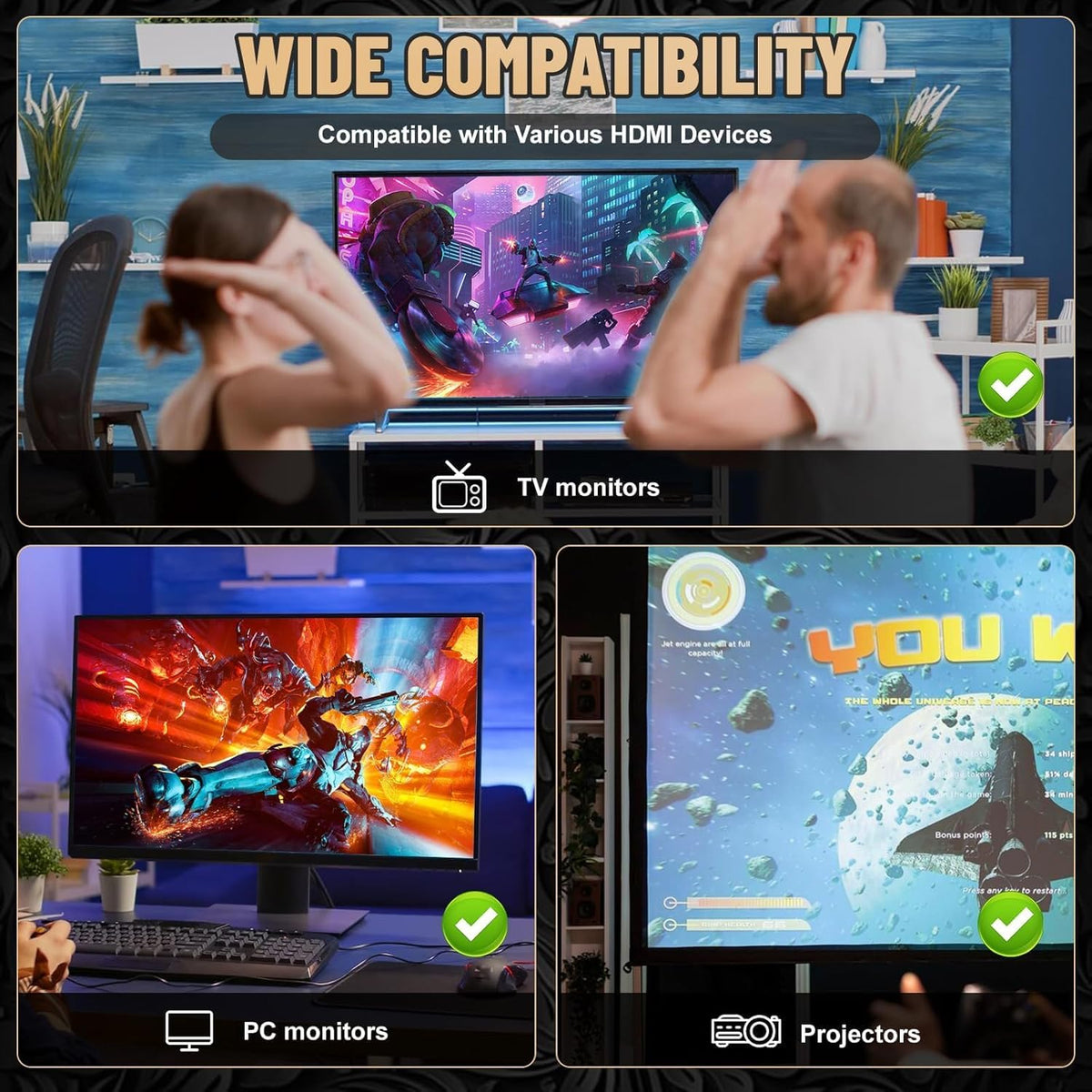 Wireless Plug and Play Retro Game Console with 20000+ Games and Dual 2.4G Wireless Controller S161