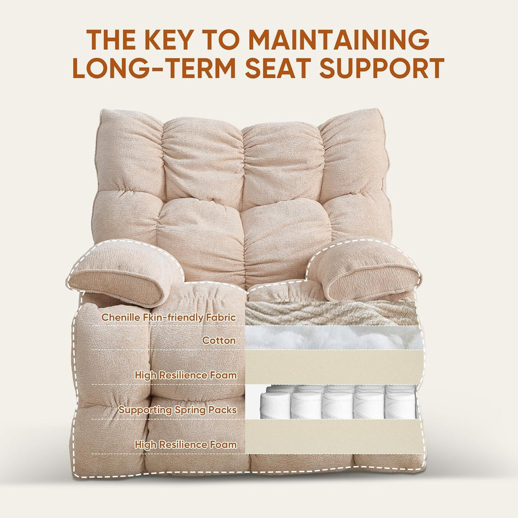 Oversized Swivel Rocker Recliner Chair Q453