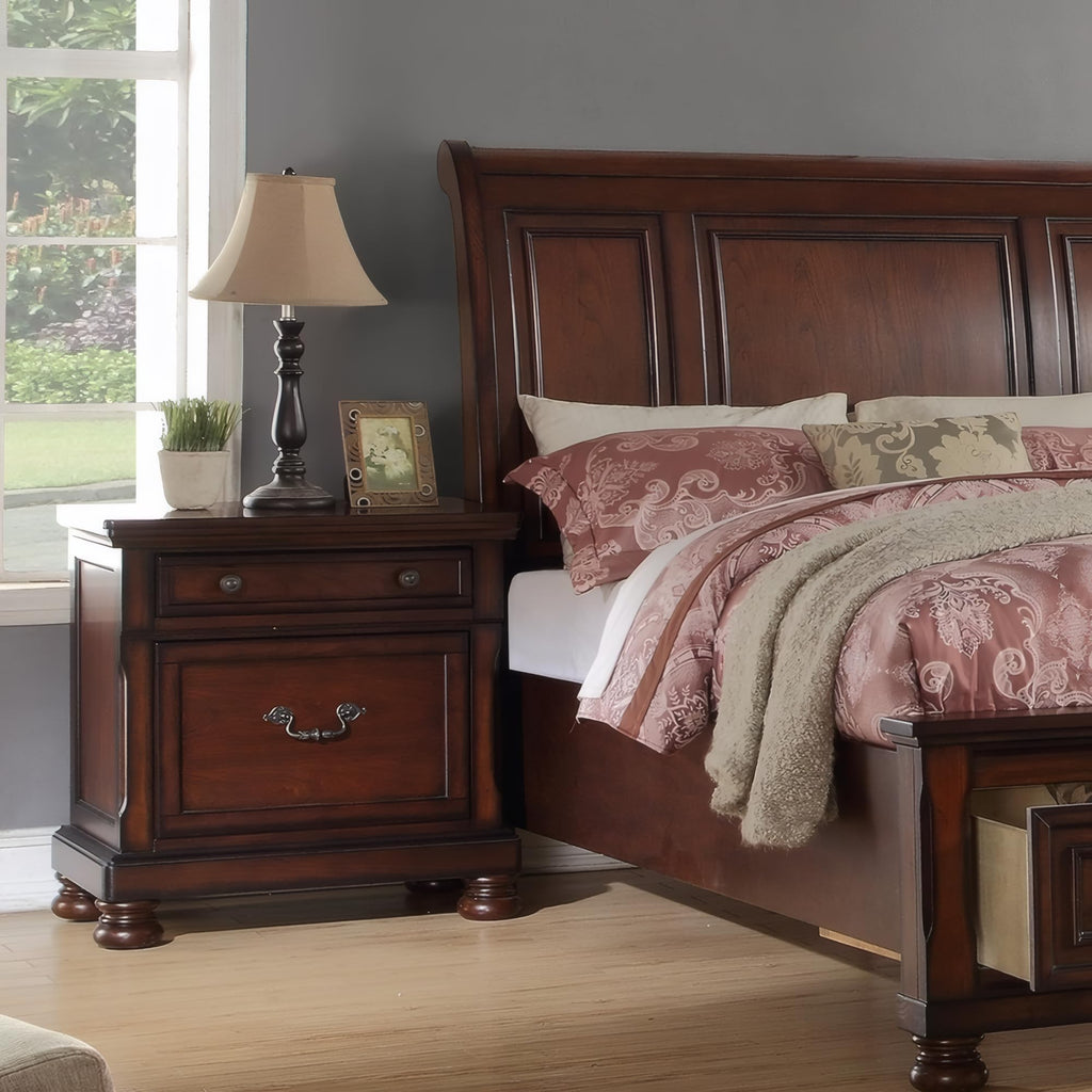 California King Bed Frame Antique Cherry G6811