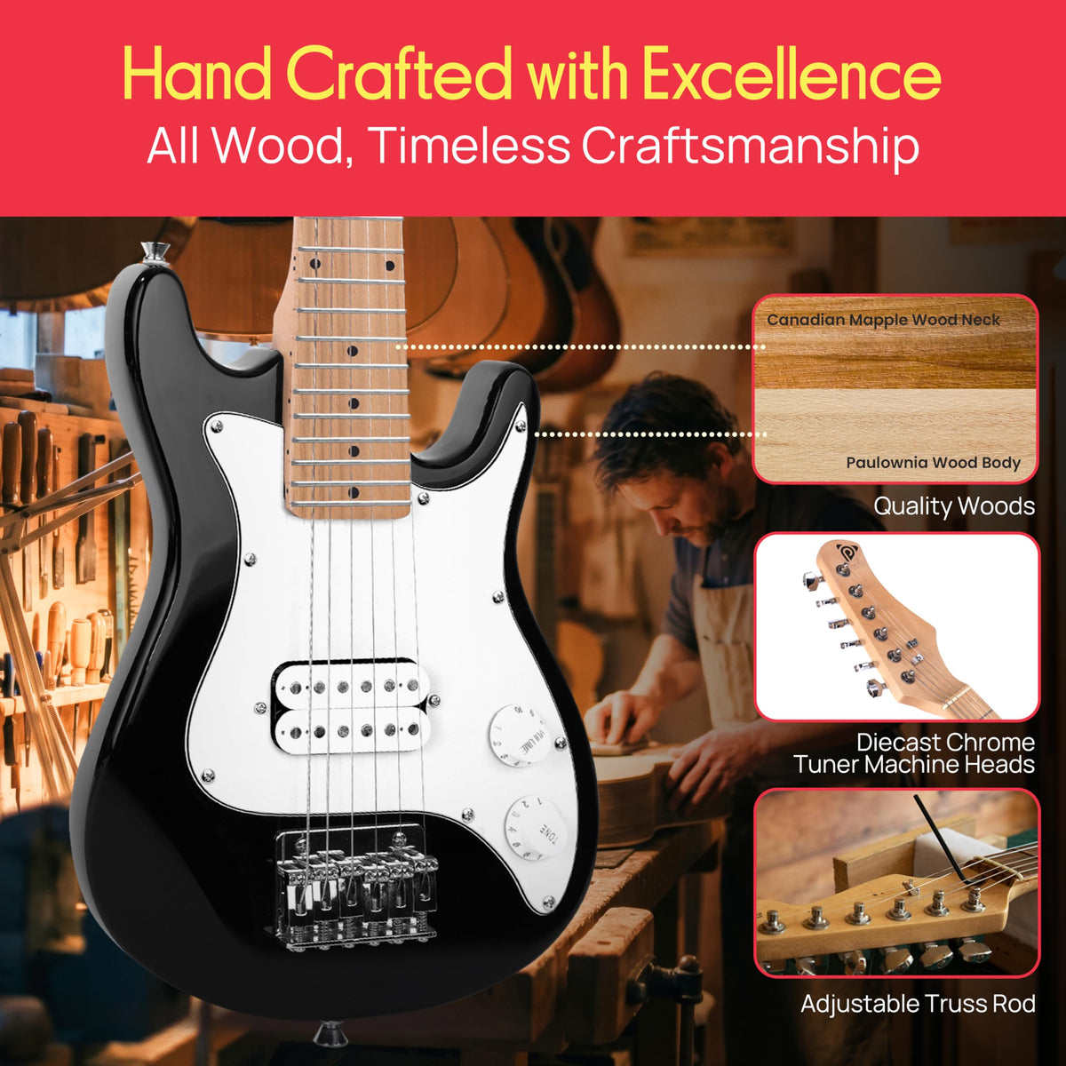 Kids Electric Guitar Starter Kit with Amplifier M27555