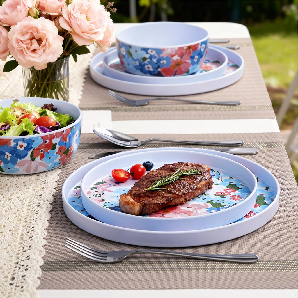 12 Pcs Melamine Dinnerware Set for 4 K46113