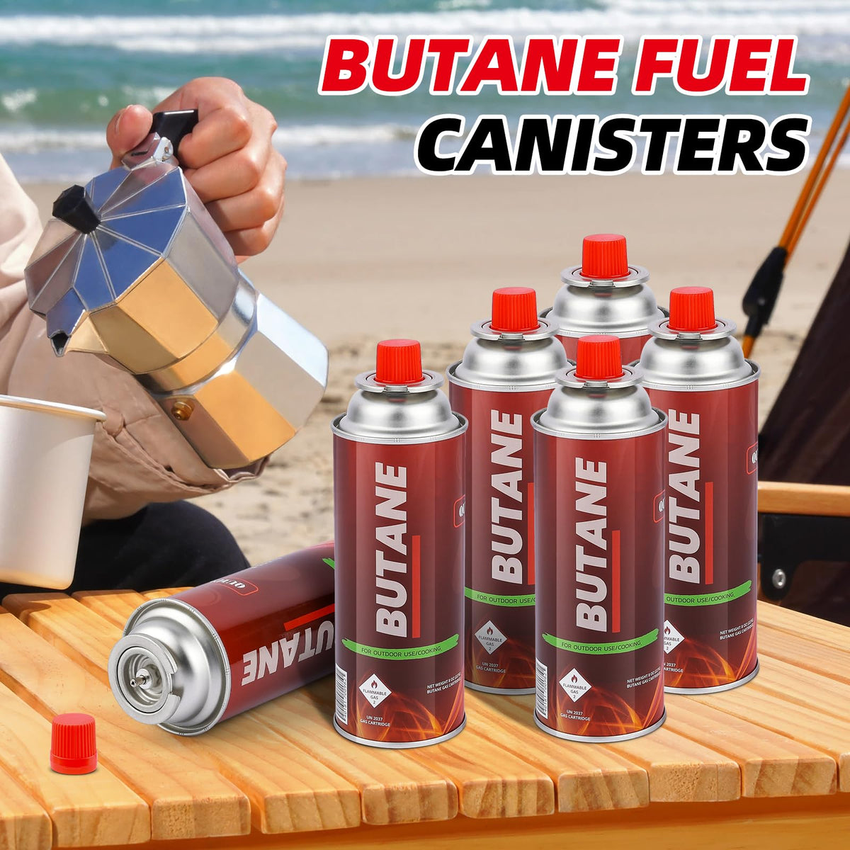 8oz Butane Fuel Canisters 4 Pack J598469