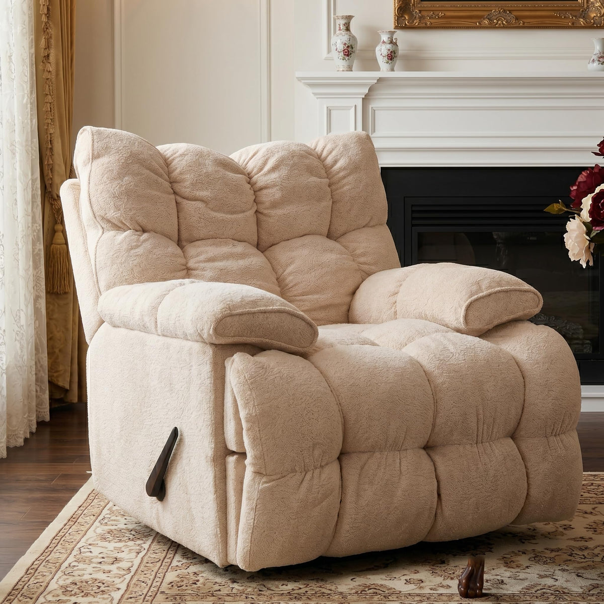 Oversized Swivel Rocker Recliner Chair Q453
