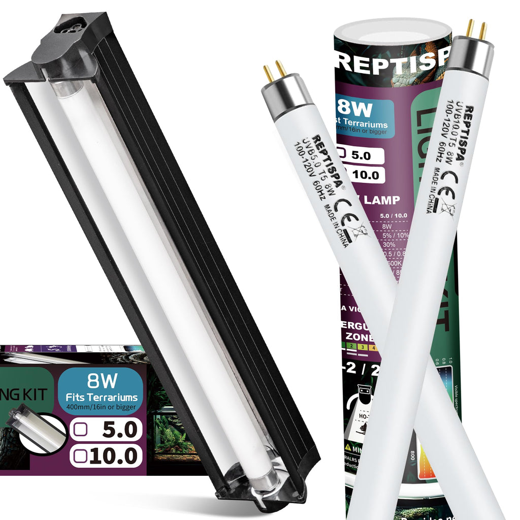 8W T5 HO UVB Fluorescent Light Fixture Combo Kit N385