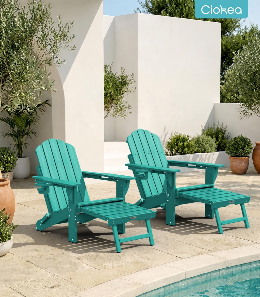 Adirondack Rocking Chair with Footrest V7037