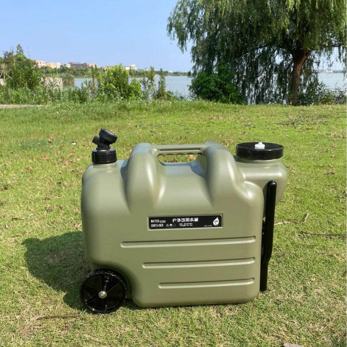 Portable Water Dispenser with Faucet Wheels Large Capacity C540445