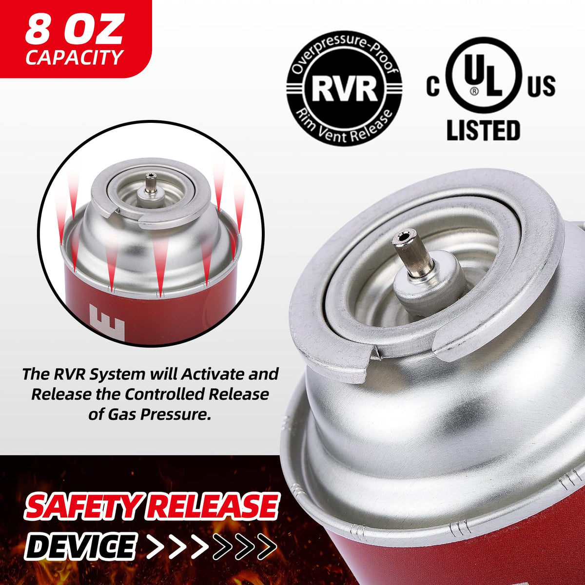 8oz Butane Fuel Canisters 4 Pack J598469