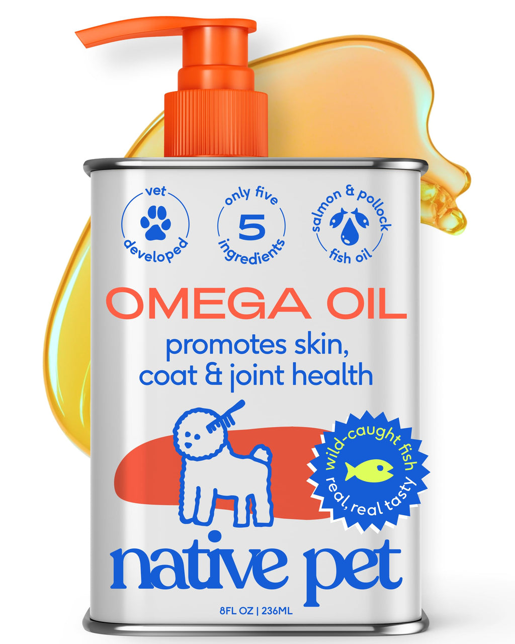 Omega 3 Fish Oil for Dogs & Cats 8oz G2233
