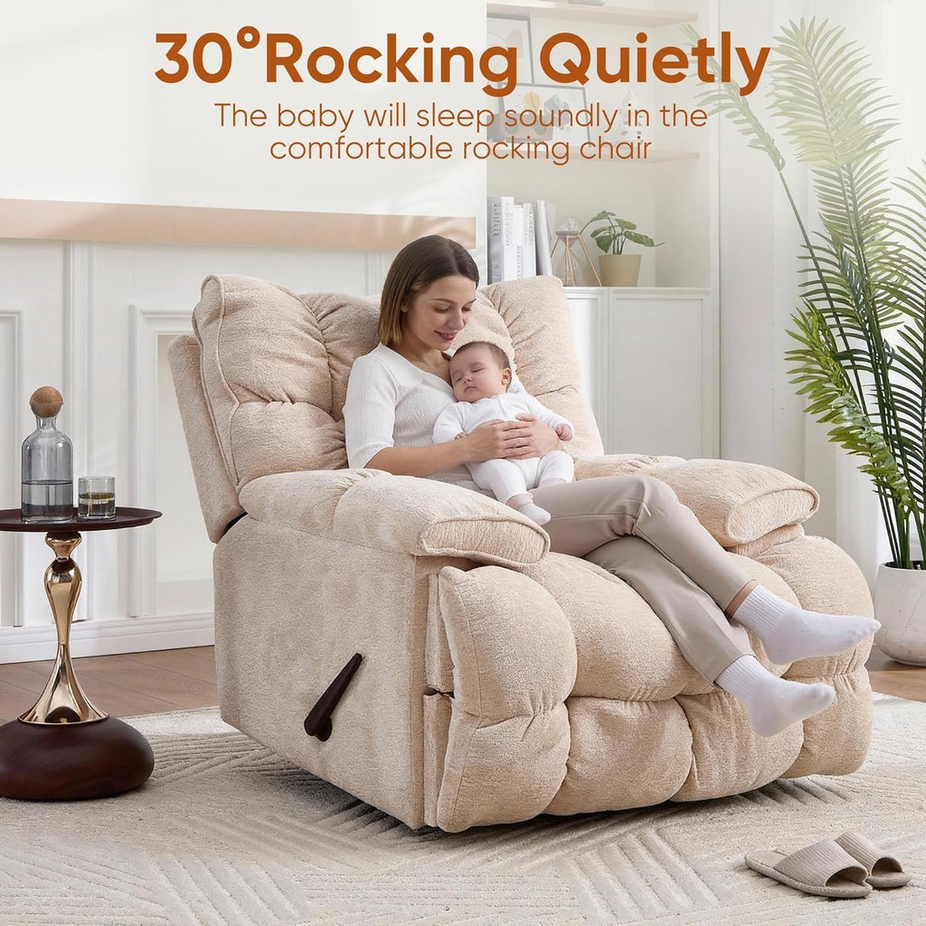 Oversized Swivel Rocker Recliner Chair Q453