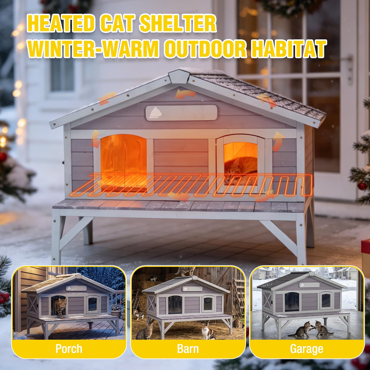 Waterproof Heated Cat House N20053