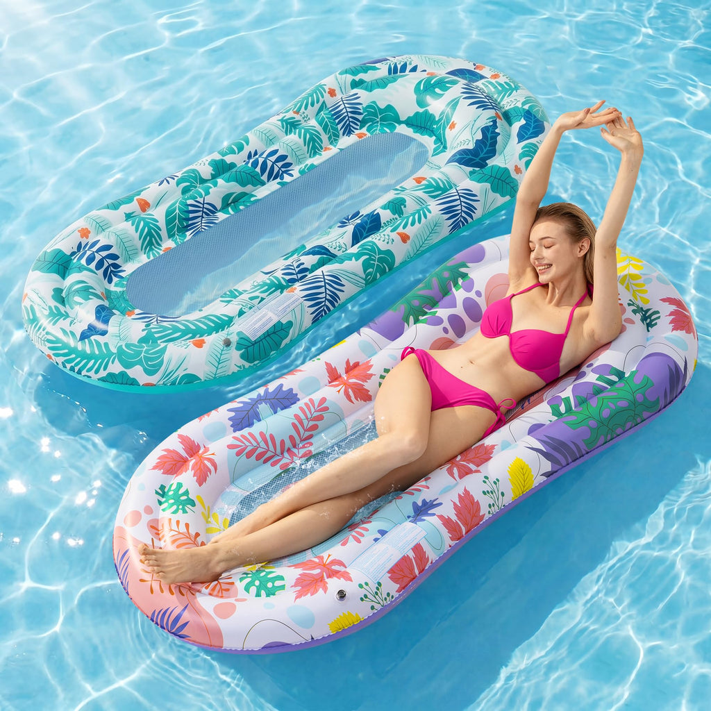 2 Pack Inflatable Pool Floats Lounger R537