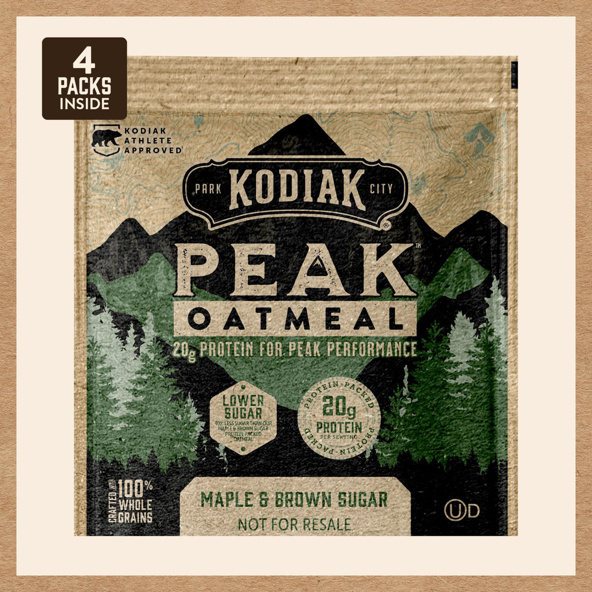 Instant Oatmeal, Maple Brown Sugar, High Protein, 6pk F348