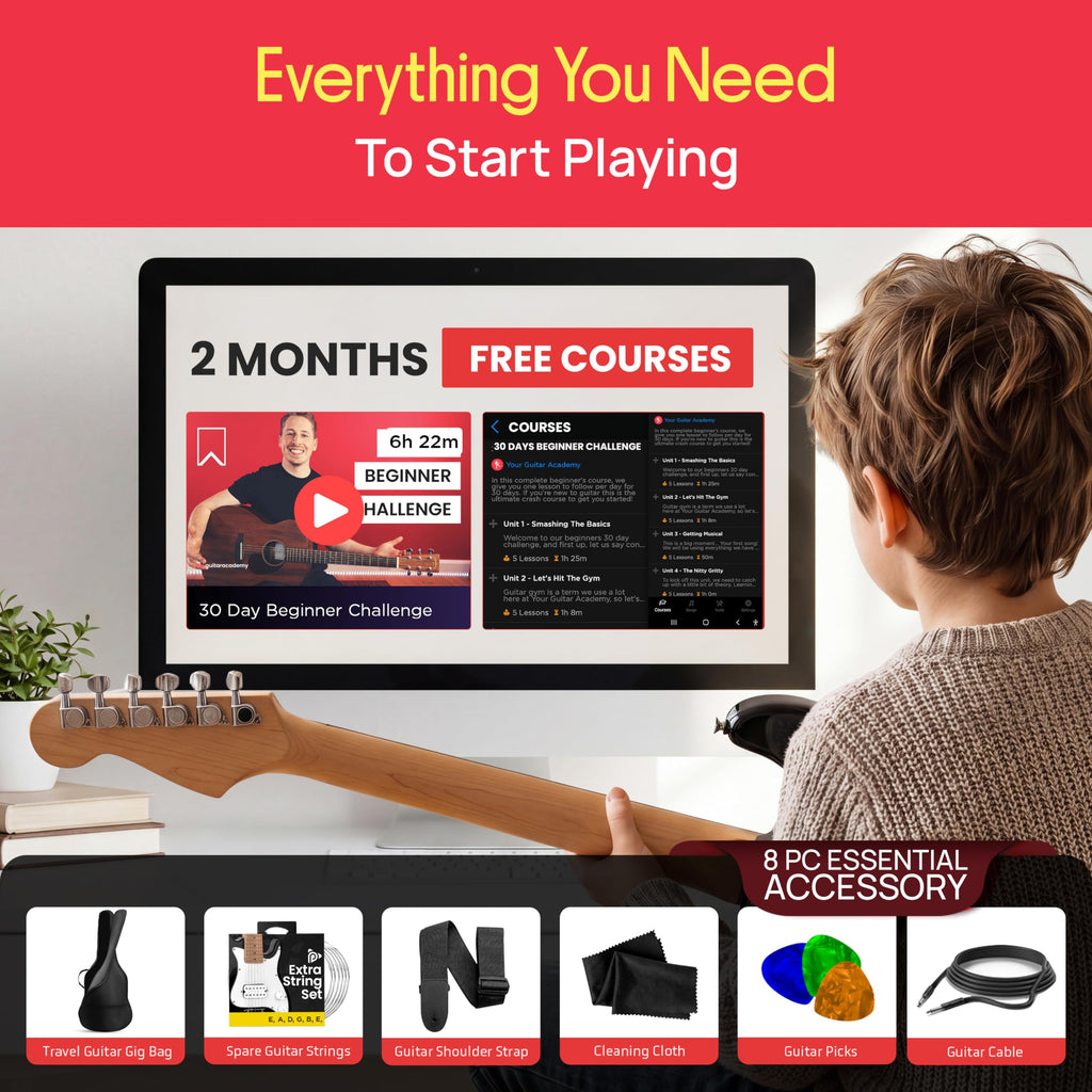 Kids Electric Guitar Starter Kit with Amplifier M27555