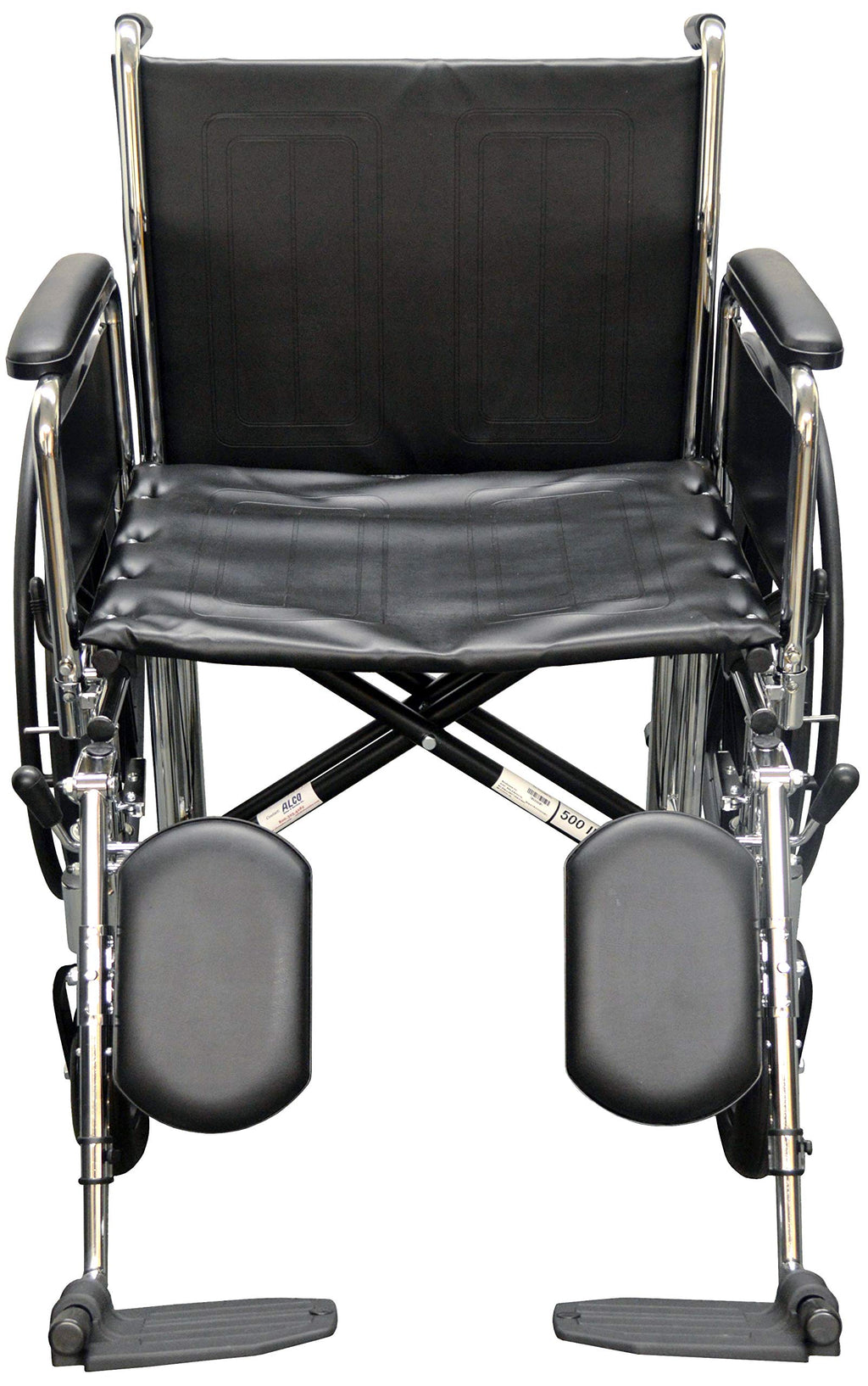22" Heavy Duty Chrome Wheelchair with Removable Full Arms W235