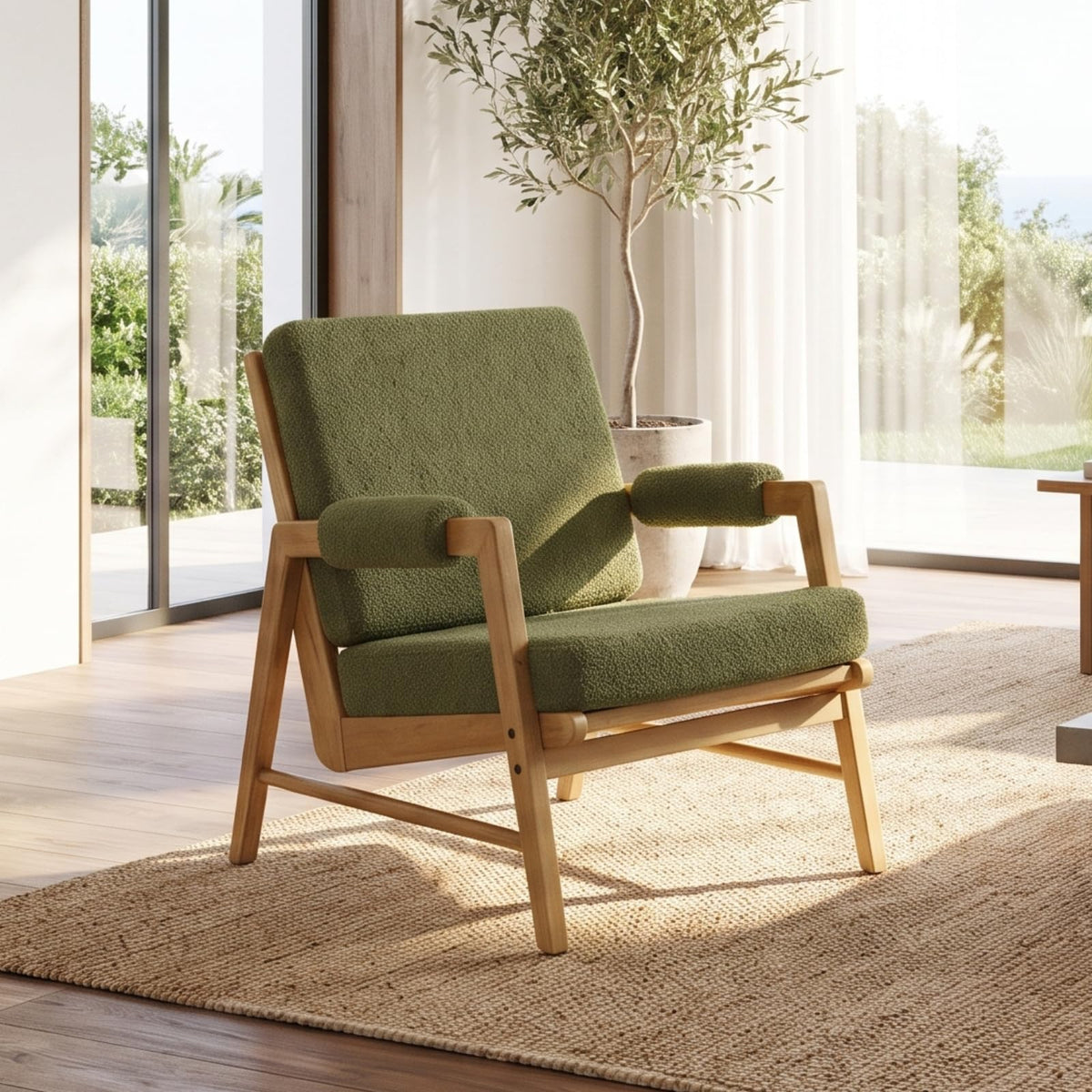 Boucle Upholstered Accent Chair Set of 2 D367586