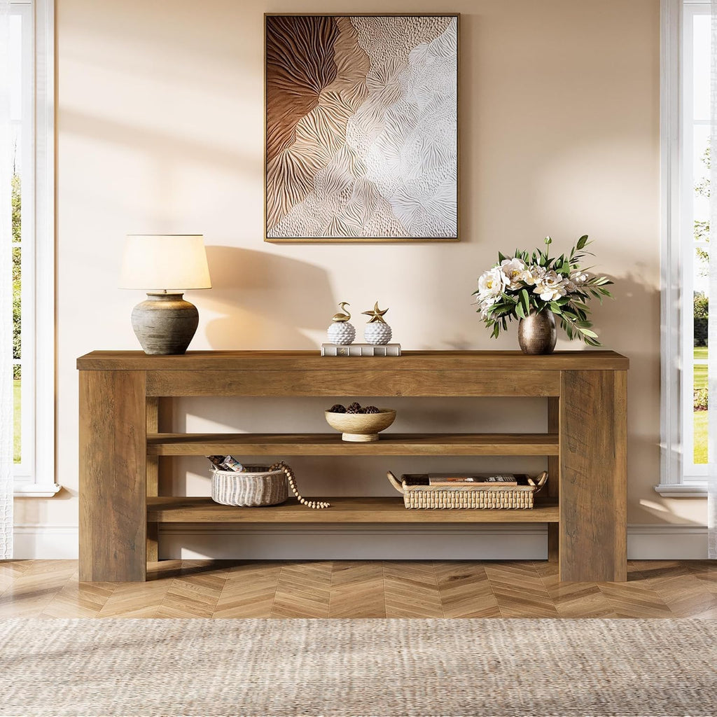 47" TV Stand with 3-Tier Open Storage Shelves V9822