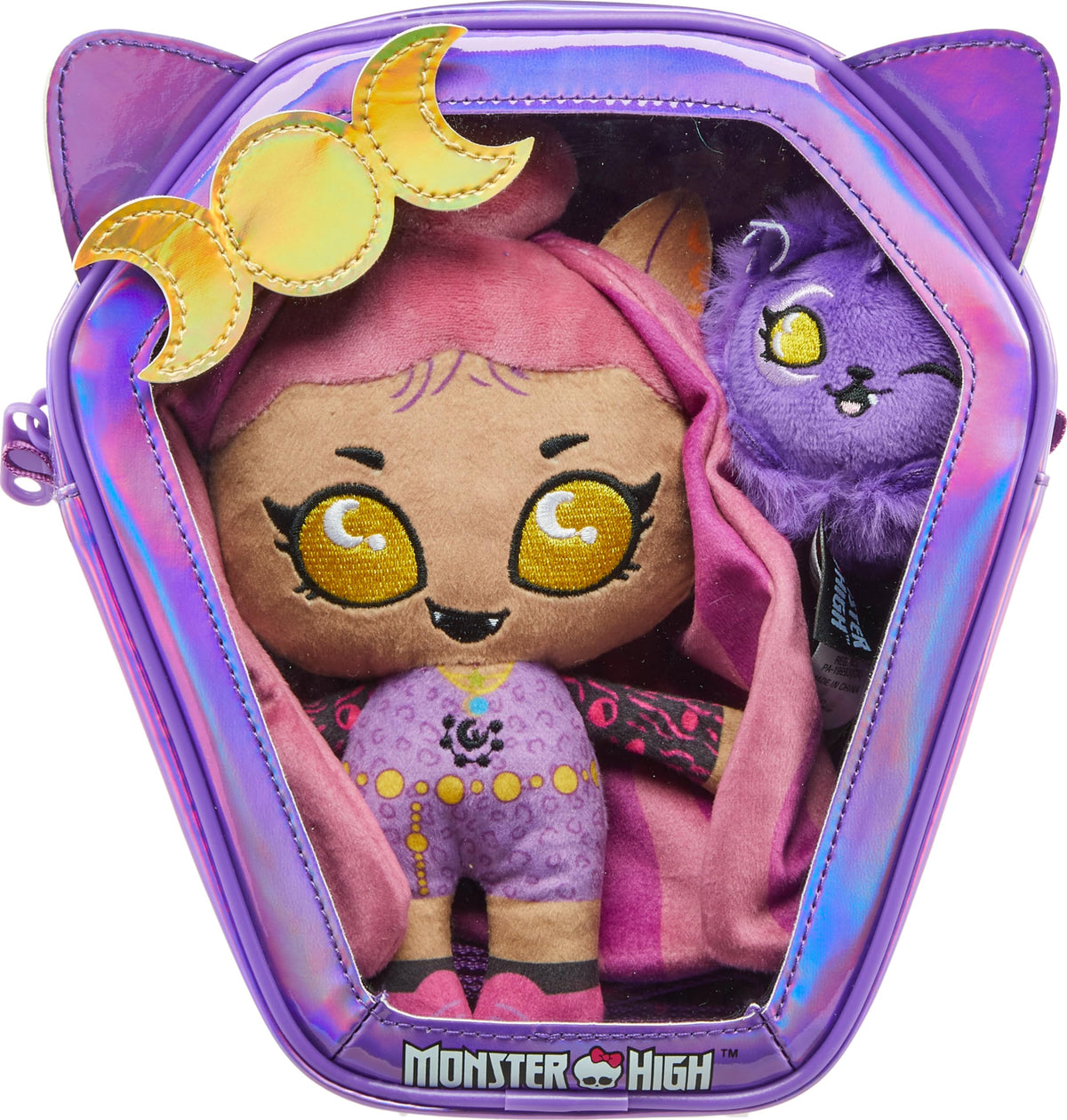 Plush Doll Set with Pet Dog and Backpack M2650