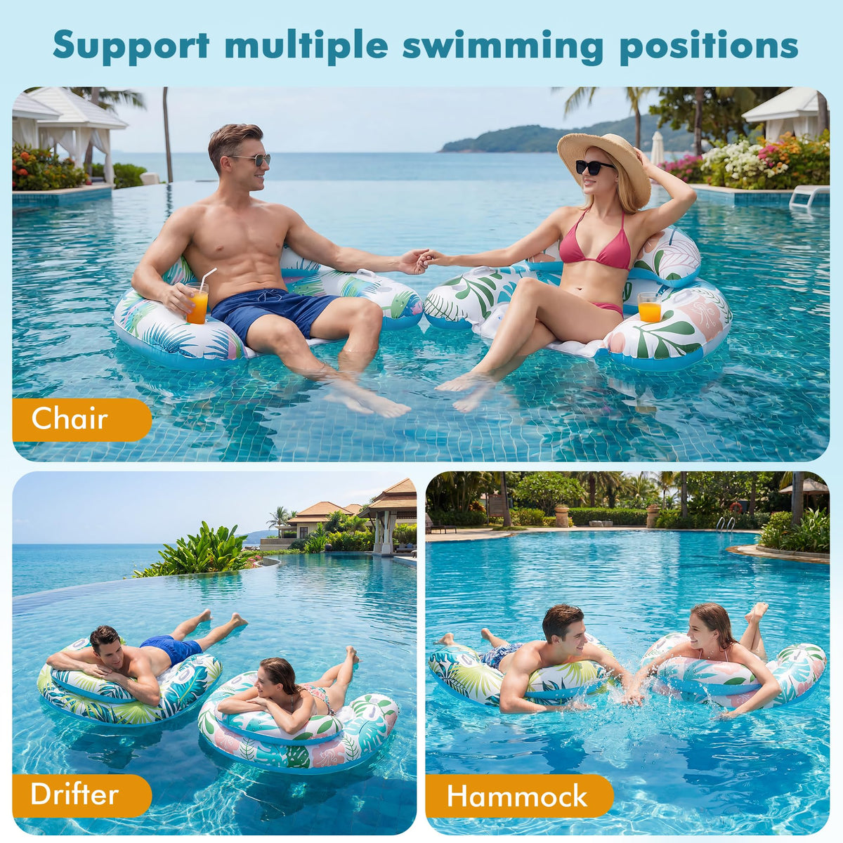 3 Pack Pool Floats Adult Multicolor D3820