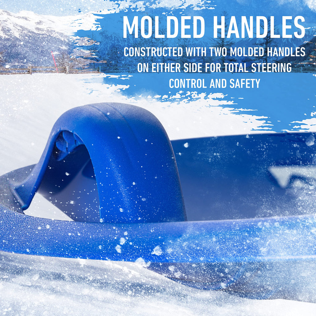 Kids Plastic Snow Sled with Handles O38894
