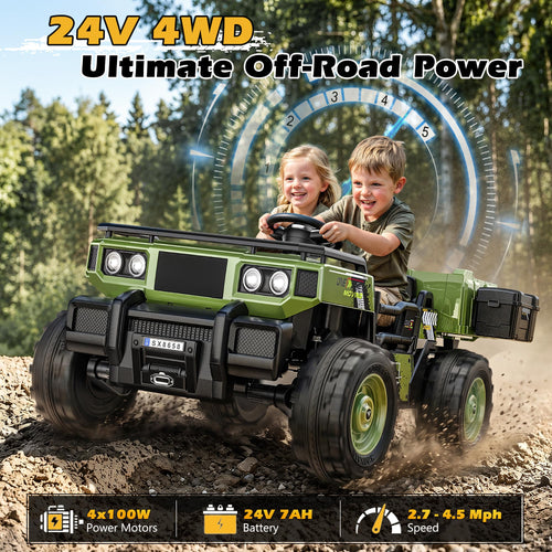 24V 2 Seater Ride On Dump Truck M5358