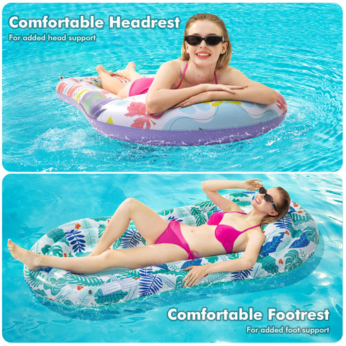 2 Pack Inflatable Pool Floats Lounger R537