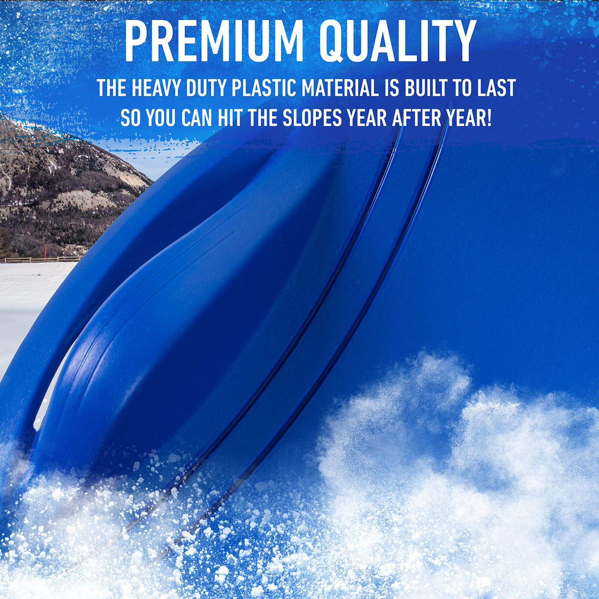 Kids Plastic Snow Sled with Handles O38894